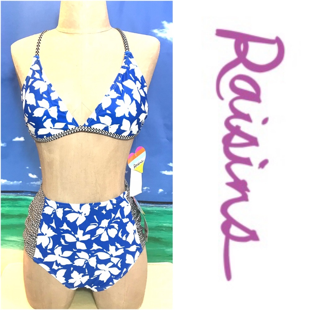 NWT Raisins Santa Barbara bikini&high waist pant/M